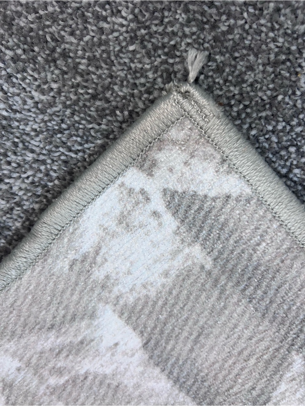 RUGGABLE RUG Neutral Geometric Area Rug - Light Gray & Ivory - Picture 12 of 12